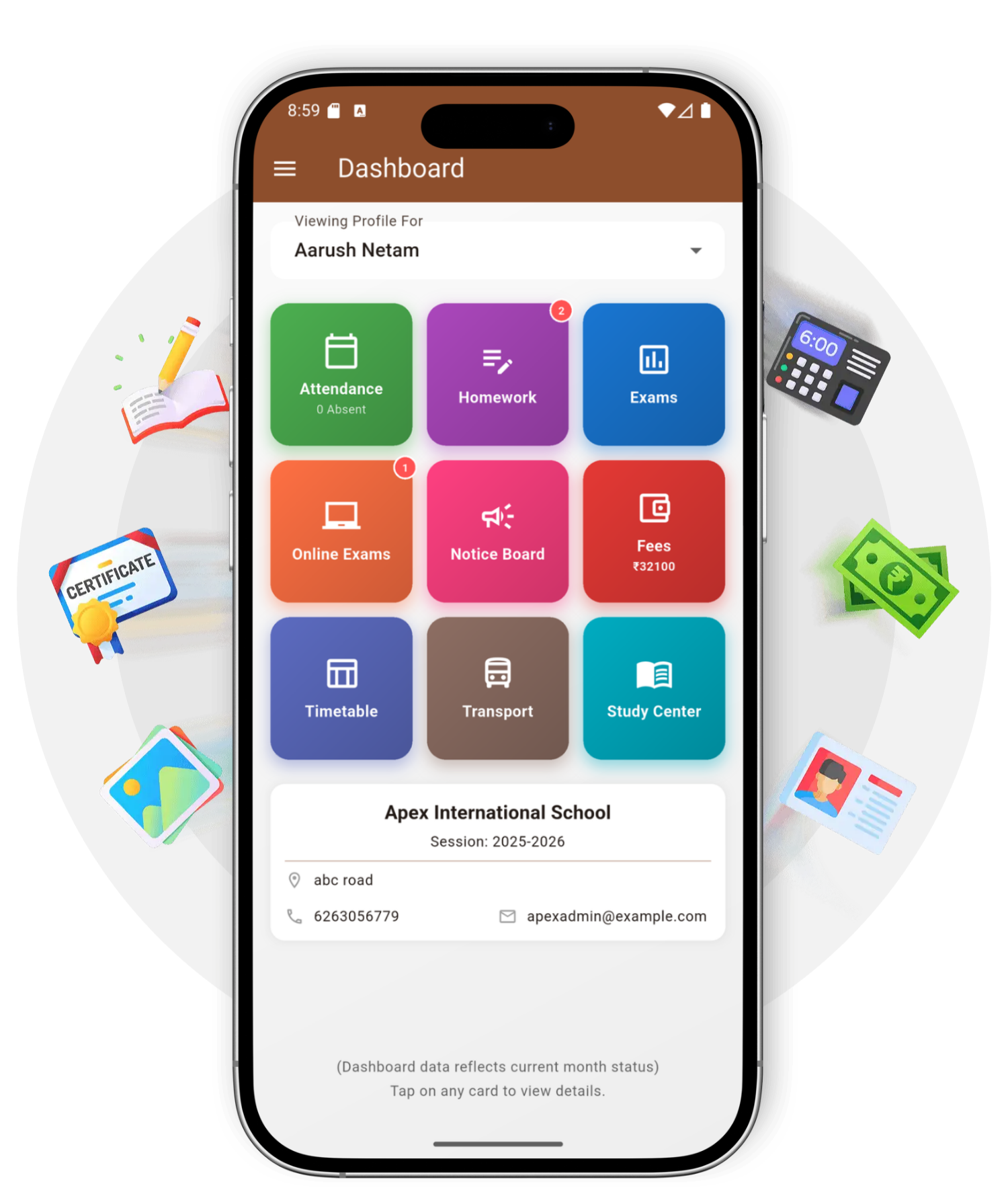 School Management System Illustration